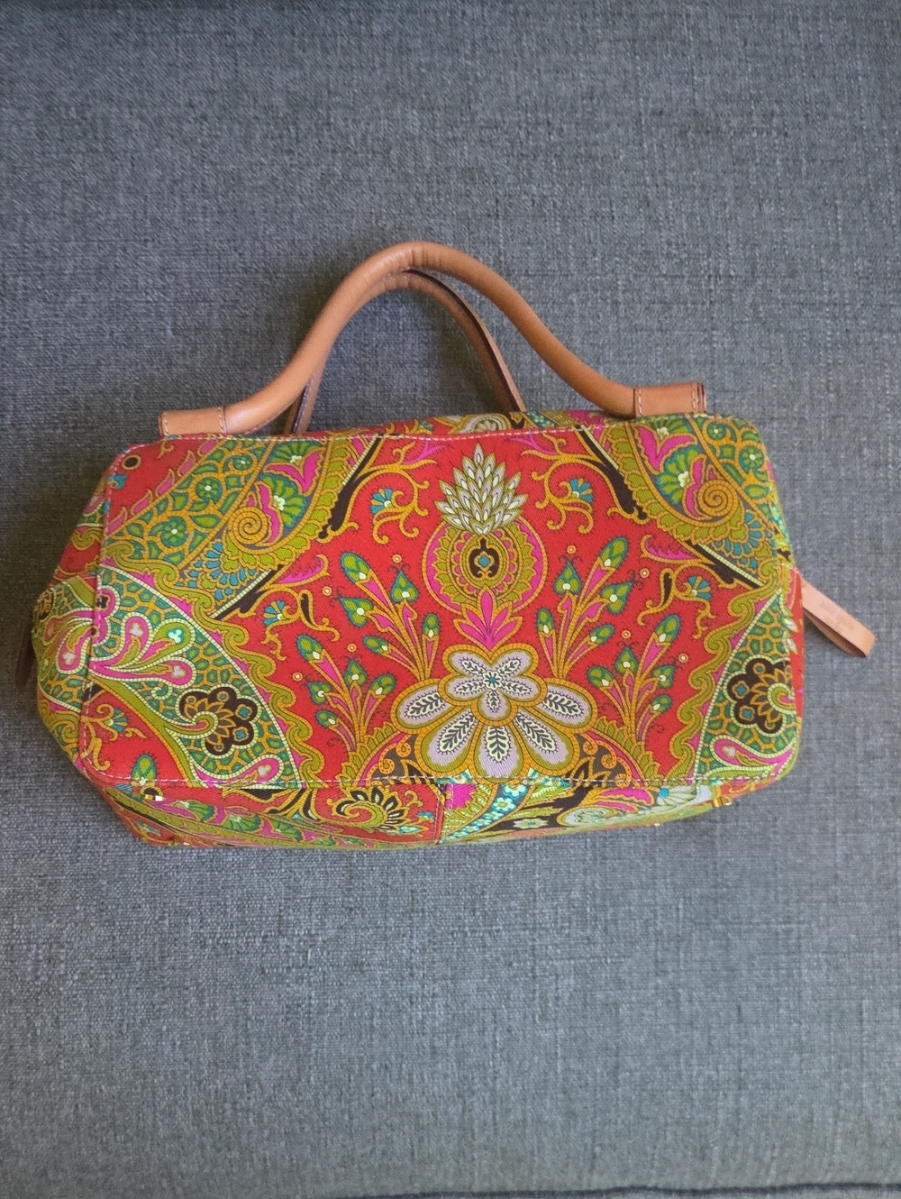 Kate Spade Red Floral Paisley Tote Bag